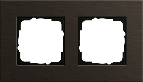 Рамка универсальная Gira Esprit 2-м. коричневый алюминий фото Рамка универсальная Gira Esprit 2-м. коричневый алюминий картинка